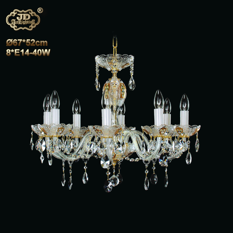 水晶吊灯 捷克8头手工描金施碧伽水晶吊灯 ￥14499元 会员优惠